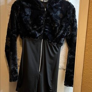 🩷🎀🩷🎀KTOO FAUX FUR SHORTS JUMPSUIT.🩷🎀🩷